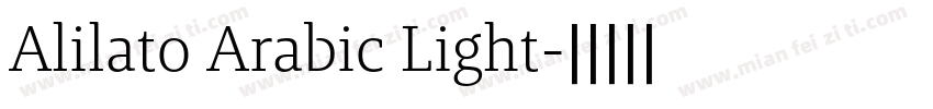 Alilato Arabic Light字体转换